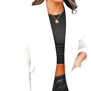 Womens Casual Blazer Long Sleeve Business Suit Jacket Open Front Work Office